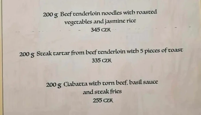 Restaurace U Blanickych Rytiru Menu - Zámek 1