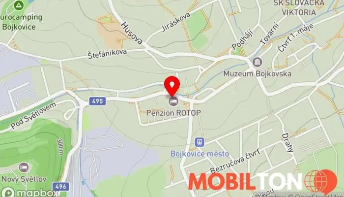mapa Restaurace U Bohdana Restaurace v Bojkovice