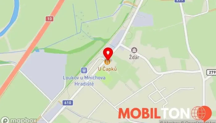 mapa Restaurace U Čapků Restaurace v Žďár-Loukov u Mnichova Hradiště