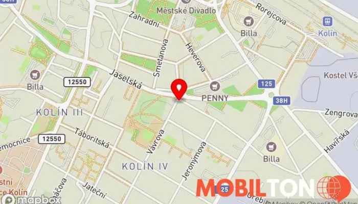 mapa Restaurace U Červených Restaurace v Vávrova 286