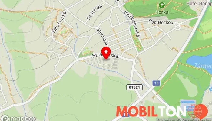 mapa Restaurace U Hasiče Restaurace v Stradovská 257
