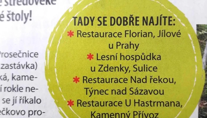 Restaurace U Hastrmana -  Menu - Czech Republic