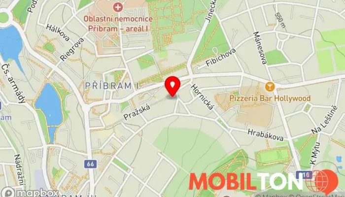 mapa Restaurace u Havlínů Restaurace v Příbram II