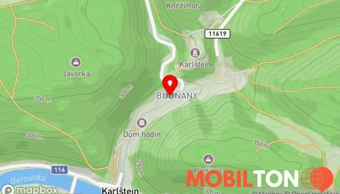 mapa Restaurace U Janů Karlštejn Restaurace v Karlštejn