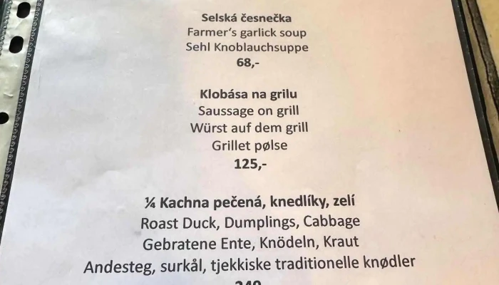 Restaurace U Janu Karlstejn Restaurant U Mani V Trebani - Karlštejn