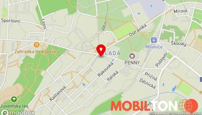 mapa Restaurace U Jelínků Restaurace v Nám. 30. června 505