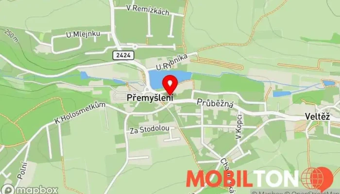 mapa Restaurace u Jezera Restaurace v Přemyšlení