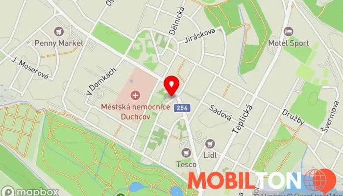 mapa Restaurace U kapitána Restaurace v Osecká 967/31