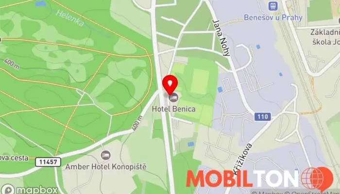mapa Restaurace U Konopiště Restaurace v Ke Stadionu 2045
