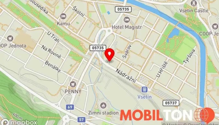 mapa Restaurace U Krbu Restaurace v 1 Vsetín 1 CZ, Václavkova 763