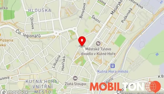 mapa Restaurace U Křižovatky Restaurace v Hlouška