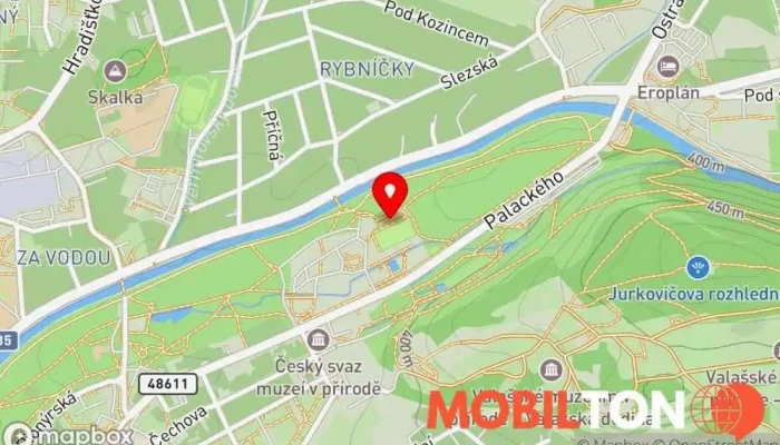 mapa Restaurace U kurtů Restaurace s malými jídly v 756 61