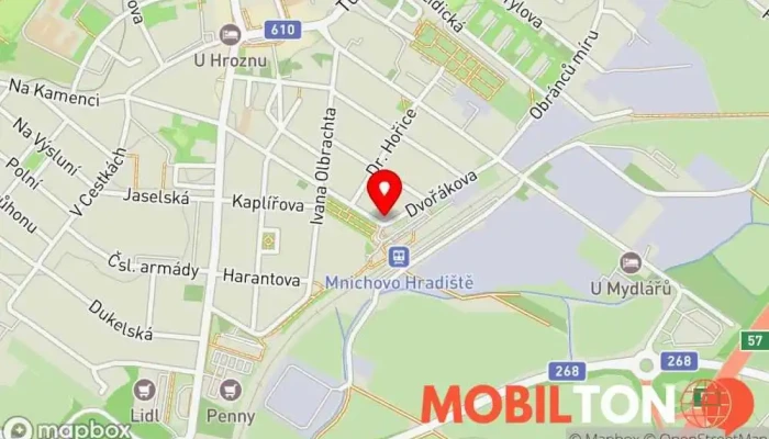 mapa Restaurace U Kvapilů Restaurace v J. Švermy 384