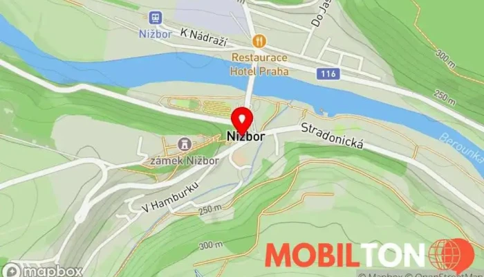 mapa Restaurace U Lípy Restaurace v Křivoklátská 26