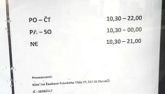 Restaurace U Lipy Menu - Starý Mateřov