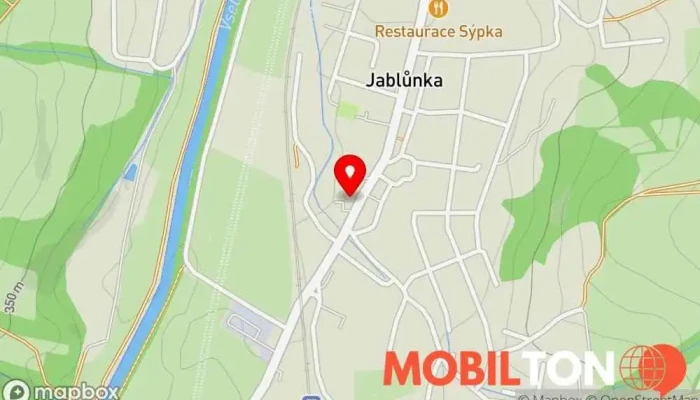 mapa Restaurace U Martinků Restaurace v Jablůnka