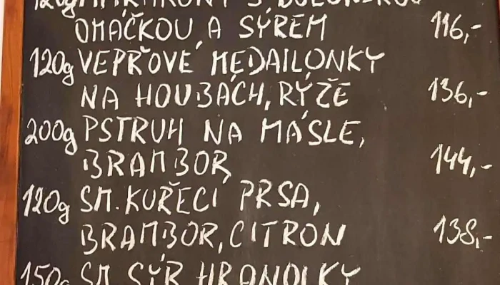 Restaurace U Melisku Menu - Neveklov-netvořice