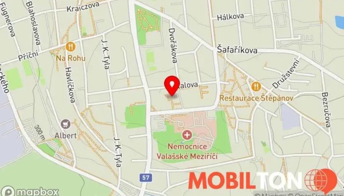 mapa Restaurace U Mrtvolky Restaurace v Kálalova 1068