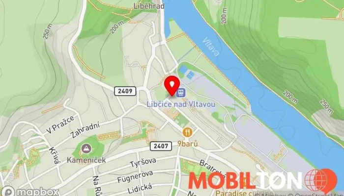 mapa Restaurace U Nádraží - Libčice Restaurace v K Nádraží 37