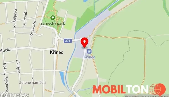 mapa Restaurace U Nadraží Restaurace v 