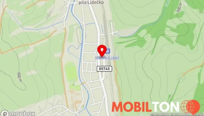 mapa Restaurace U Nádraží Hospoda v Horní Lideč