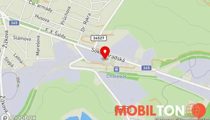 mapa Restaurace U Nádraží Restaurace v 5. května 515