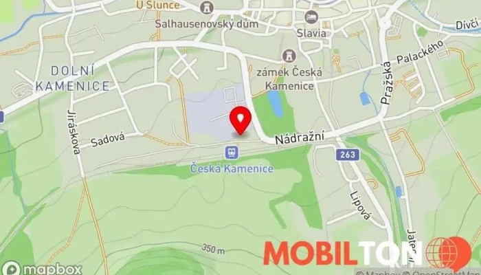 mapa Restaurace U nádraží Restaurace v Nádražní 477