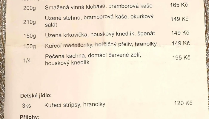 Restaurace U Nadrazi Restaurace - P. Bezruče 744/8 288 02
