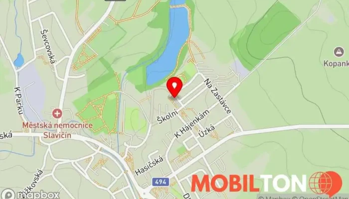 mapa Restaurace U Pilota Bar v Školní 565