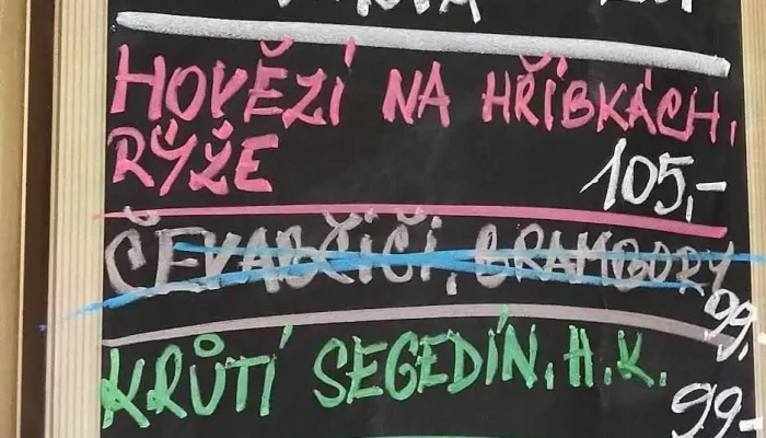Restaurace U Pilota -  Menu - Nesvačily