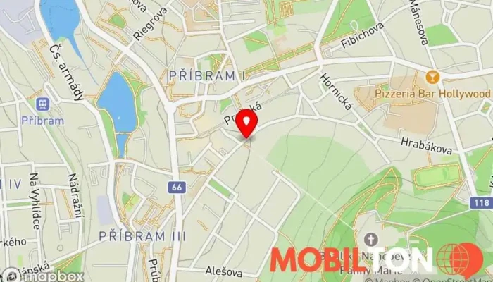 mapa Restaurace U Pipa Restaurace v Příbram II