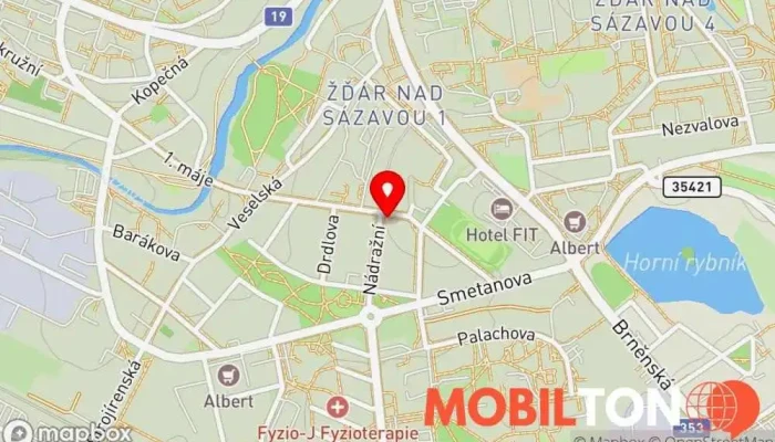 mapa Restaurace u pošty Restaurace v Žďár nad Sázavou 6