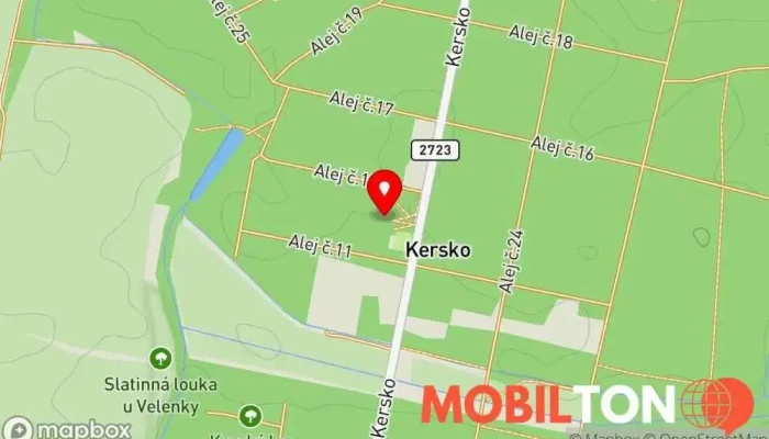 mapa Restaurace U Pramene - klubovna zahrádkářů Kersko Česká restaurace v Hradištko-Sadská