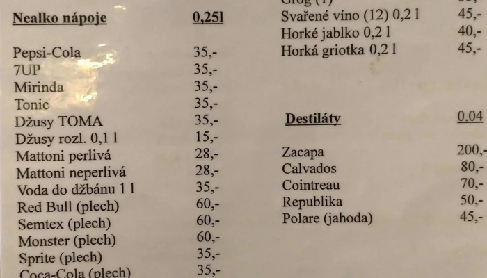 Restaurace U Sokola -  Oblast - Tyršovo Nám. 27