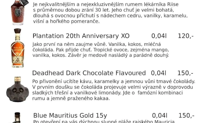 Restaurace U Svateho Vita Menu - Topolová 899