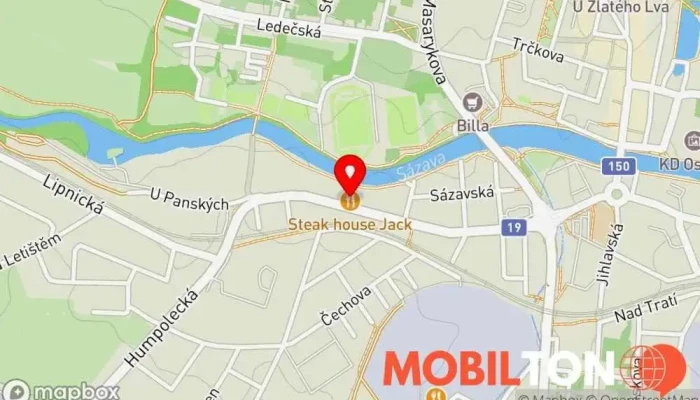 mapa Restaurace U Tomáše Restaurace v Humpolecká 254