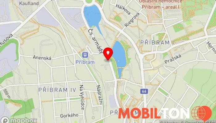 mapa Restaurace U tří statkářů Příbram Restaurace v Příbram IV