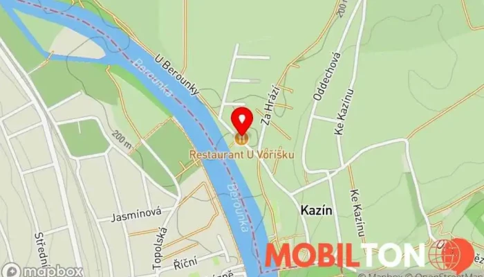 mapa Restaurace U VOŘÍŠKU Restaurace, Česká restaurace v Praha 5