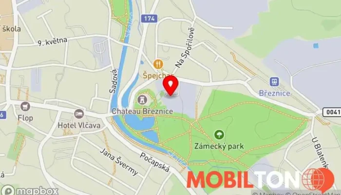mapa Restaurace u zámku Restaurace v Zámecký obvod 29