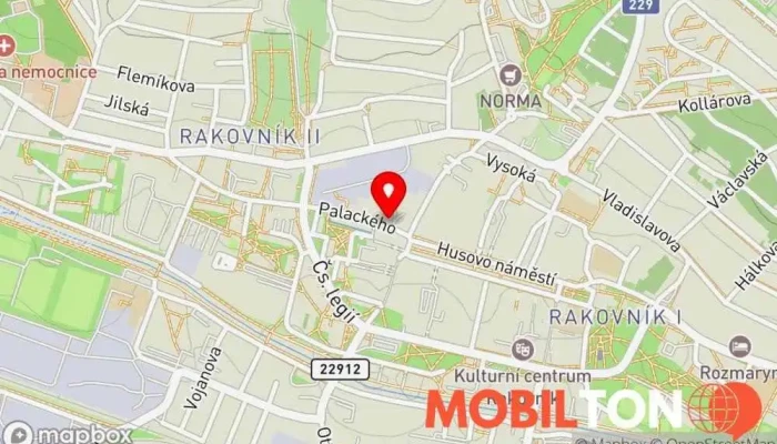 mapa Restaurace U Zlatého hroznu Restaurace v Rakovník I