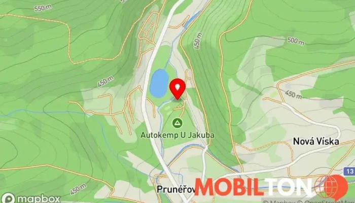 mapa Restaurace v kempu Restaurace v Prunéřov