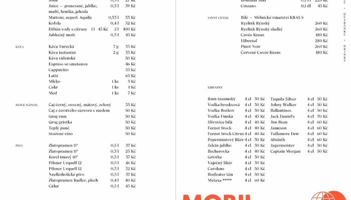 Restaurace V Raji Menu - Ráj 7