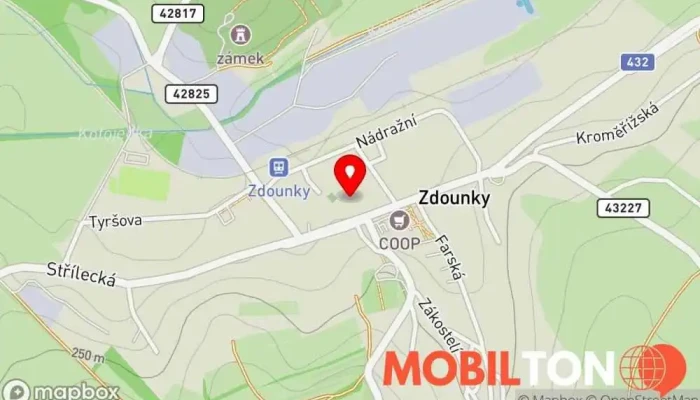 mapa Restaurace Ve Dvoře Restaurace v Zdounky