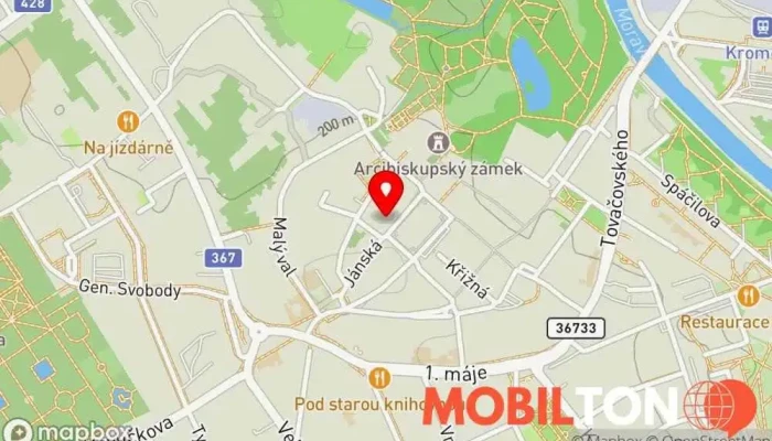 mapa Restaurace Vodní meloun Restaurace v Velké nám. 34