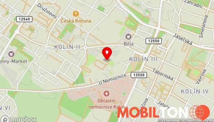 mapa Restaurace Vodní Svět Restaurace v Masarykova 1041 280 02
