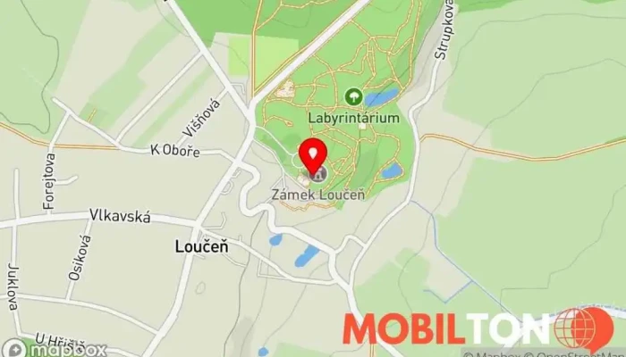 mapa Restaurace vtipná kaše Restaurace v Loučeň