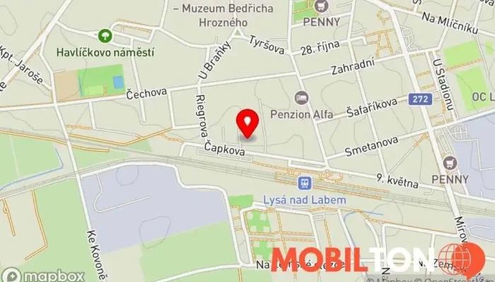 mapa Restaurace výstaviště Rychlé občerstvení v Masarykova 1727
