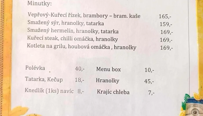 Restaurace Zalozna Menu - Náměstí 155