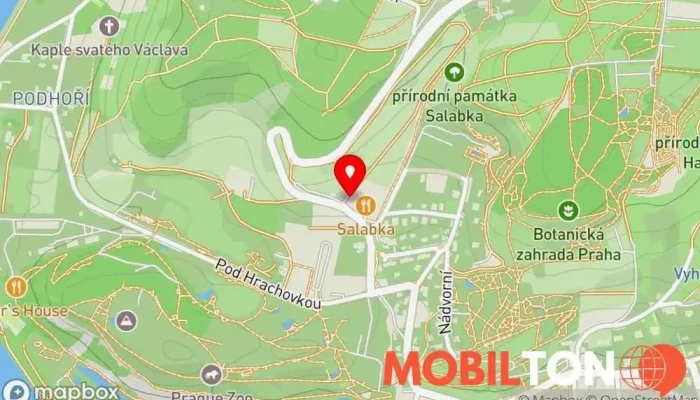 mapa Restaurant a vinařství Salabka Restaurace, Vinařství v Praha 7