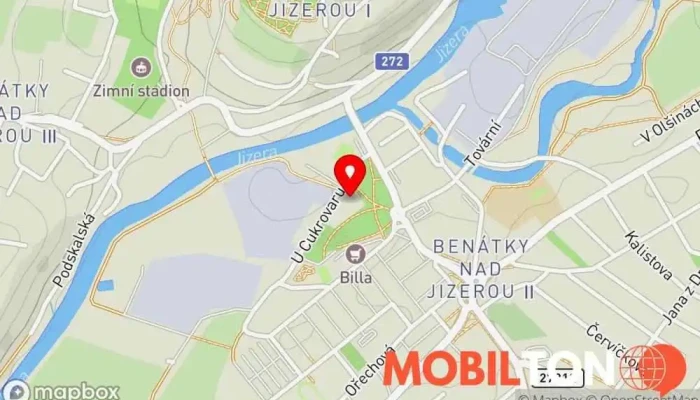 mapa Restaurant Bílý páv Restaurace v Benátky nad Jizerou II